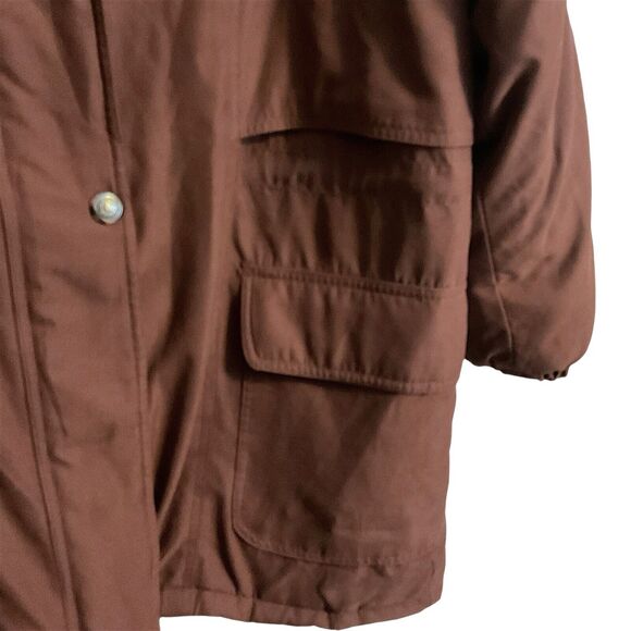 Larry Levine Women's Sz S Removable Raccoon Fur Hood Winter Parka Anorak - Picture 6 of 14